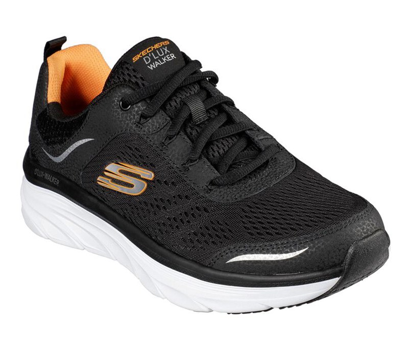 Skechers Herr Svarta/Vita Sneakers - Relaxed Fit: D'lux Walker - Sverige (FOVRL-0495)